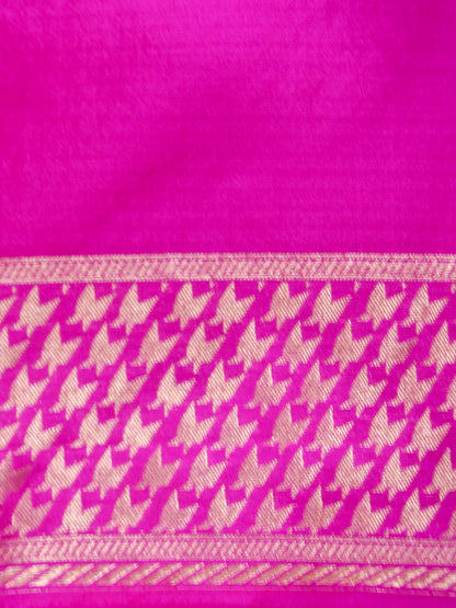 Pink Handloom Pure Katan Silk Banarasi Brocade Saree