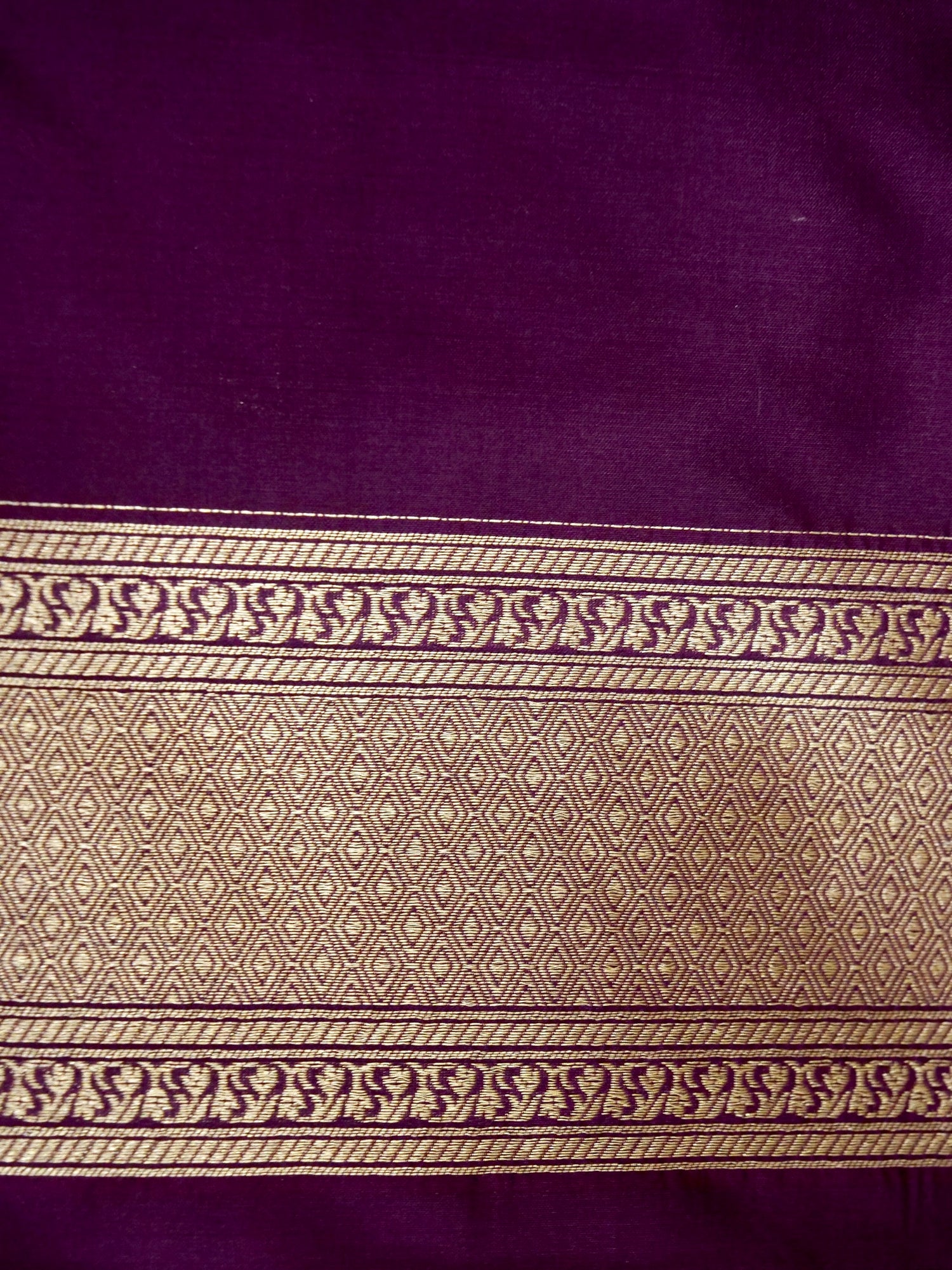 Wine Purple Handloom Pure Katan Silk Banarasi Brocade Saree