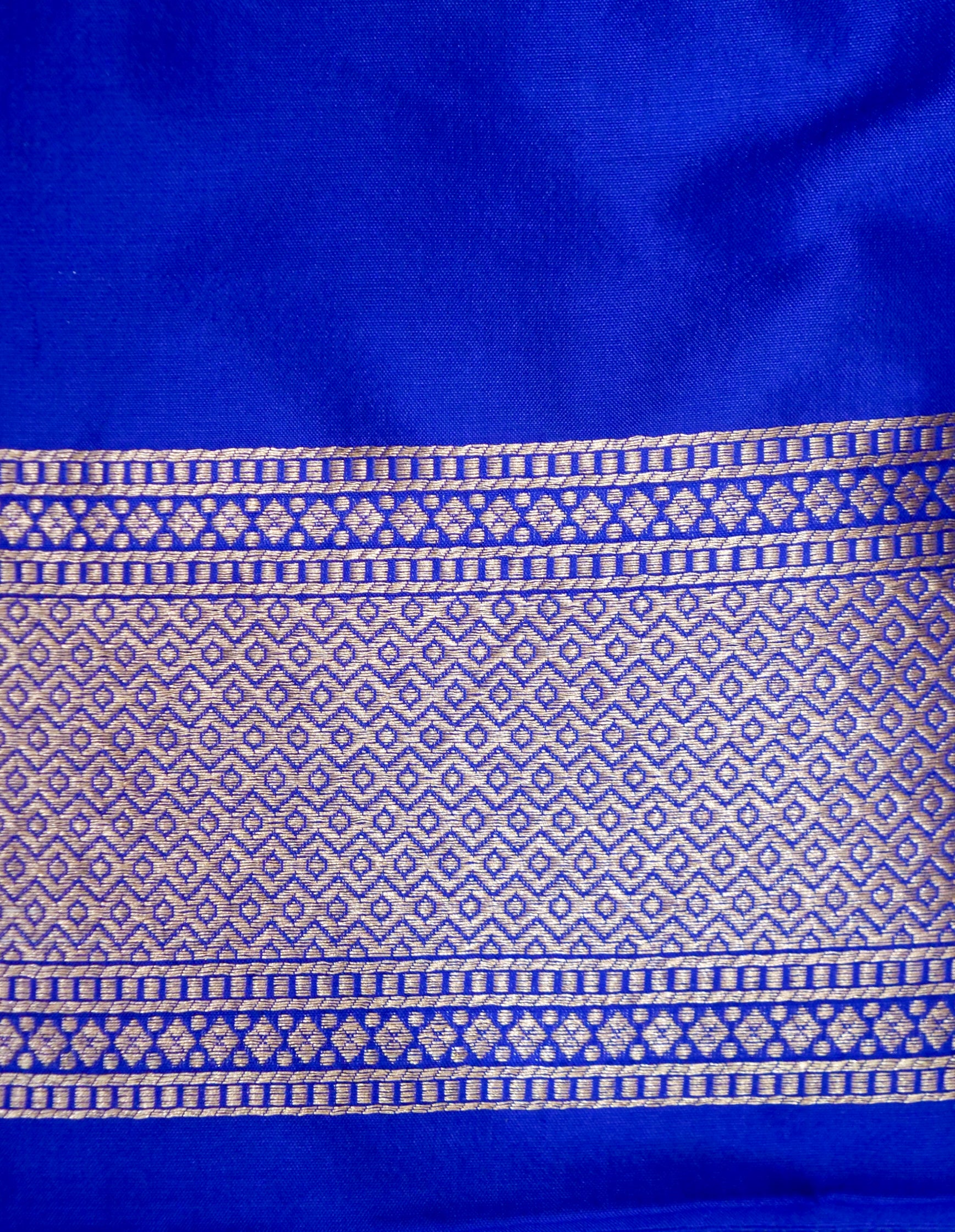 Royal Blue Handwoven Banarasi Pure Katan Silk Meenakari Brocade Saree