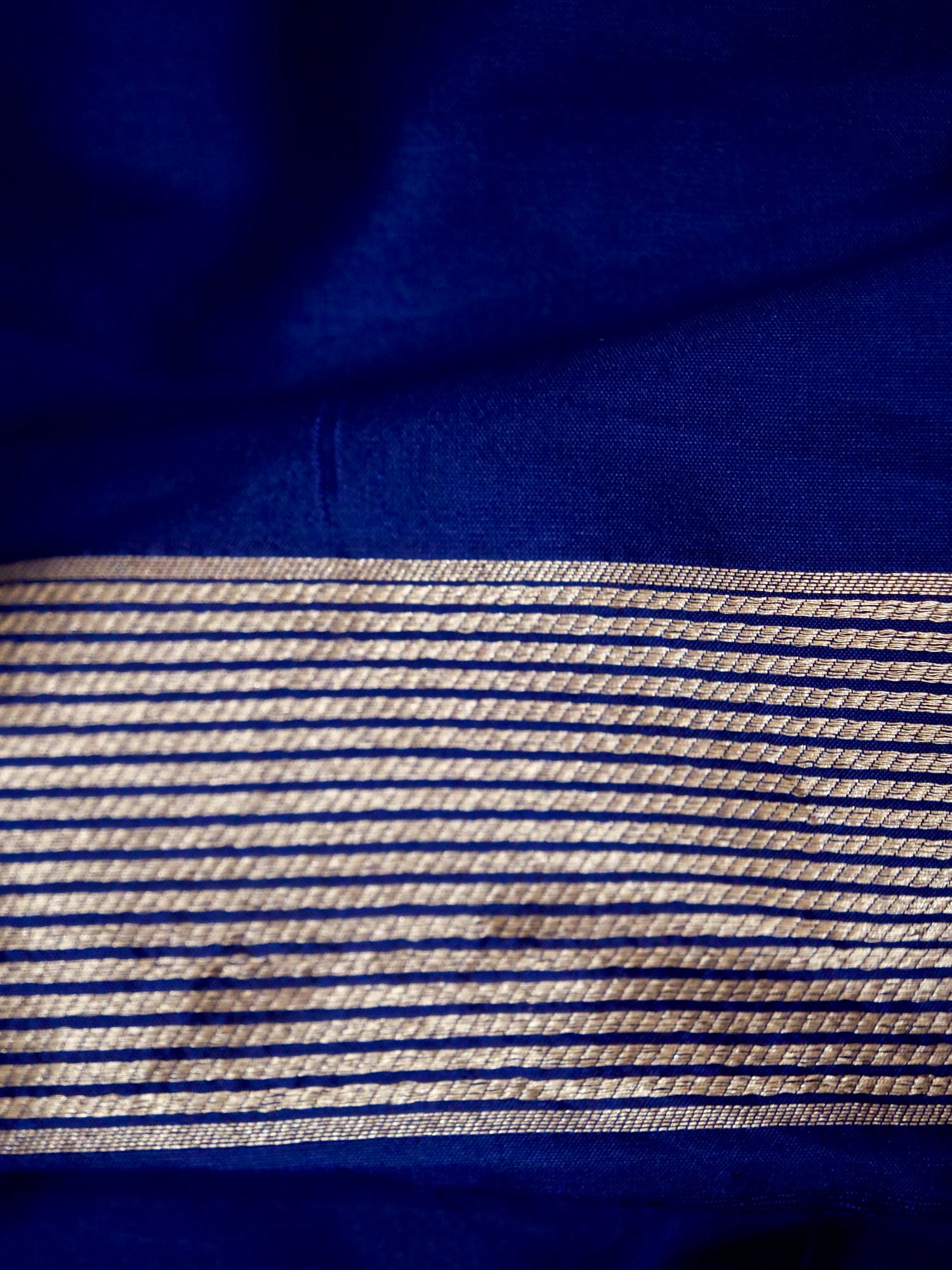 Royal Blue Handwoven Banarasi Pure Katan Silk Meenakari Brocade Saree