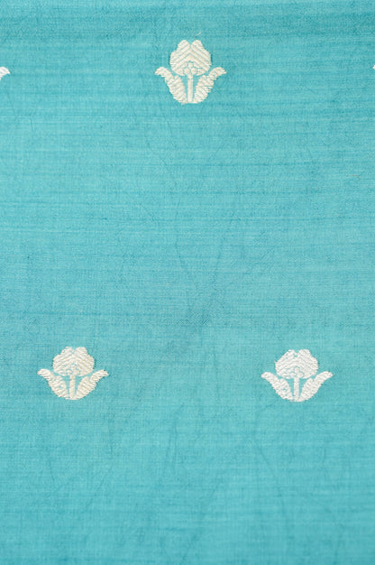 Handwoven Banarasi Pure Katan Silk Suit with Pink dupatta