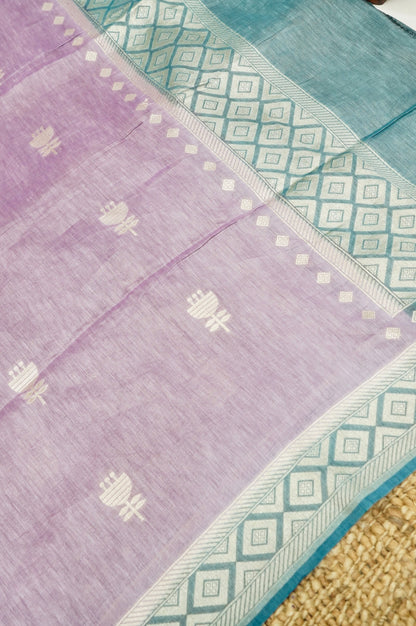 Handwoven Banarasi Pure Katan Silk Suit with Pink dupatta