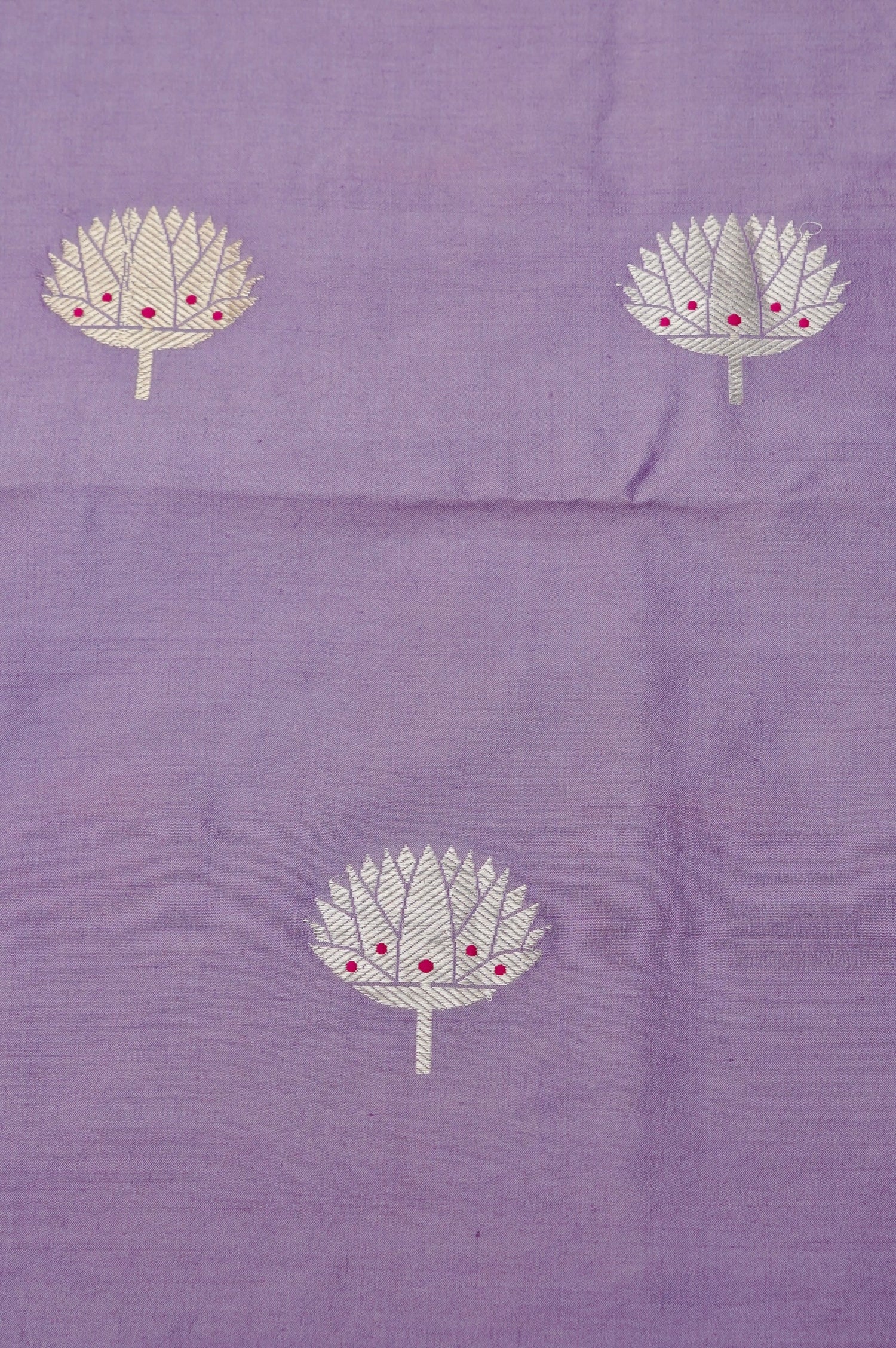 Lilac Handwoven Banarasi Pure Katan Silk Suit with Royal Purple Dupatta
