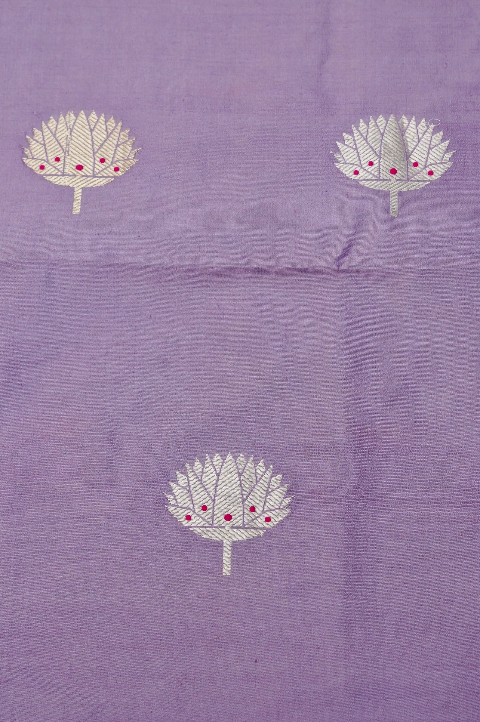 Lilac Handwoven Banarasi Pure Katan Silk Suit with Royal Purple Dupatta