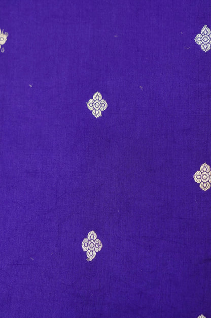 Purple Handwoven Banarasi Pure Katan Silk Suit with Red Dupatta