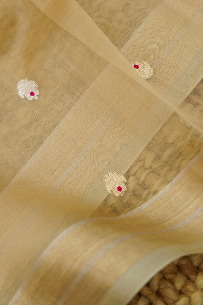 Pink Handwoven Banarasi Pure Katan Silk Meenakari Suit with Beige Dupatta