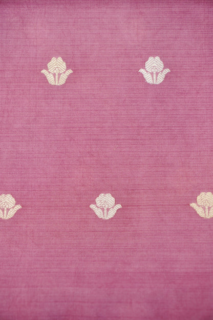 Pink Handwoven Banarasi Pure Katan Silk Suit with Aqua Blue Dupatta