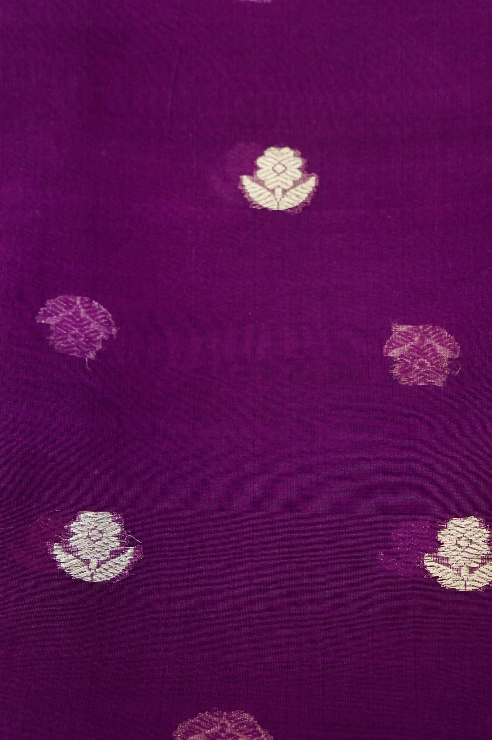 Purple Handwoven Organza Suit with Royal Blue Dupatta